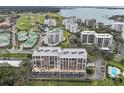 Aerial view of condo community near water at 220 Belleview Blvd # 607, Belleair, FL 33756