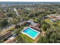 Community pool and recreational area from above at 2115 Cattleman Dr, Brandon, FL 33511