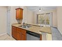 Kitchen with granite countertops and stainless steel appliances at 17108 Carrington Park Dr # 710, Tampa, FL 33647