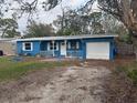 Blue ranch style home with attached garage at 4933 Venetian Ne Blvd, St Petersburg, FL 33703