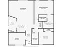 Two-bedroom, two-bathroom home featuring a spacious living room and kitchen at 2058 Sheffield Ct, Oldsmar, FL 34677