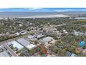 Aerial view showing house location near the coast at 313 10Th N Ave, Safety Harbor, FL 34695