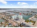 Aerial view showing condo location and waterfront access at 400 64Th Ave # 502, St Pete Beach, FL 33706