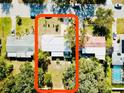 Aerial view showing house and surrounding neighborhood at 1034 Sunnydale Dr, Clearwater, FL 33755