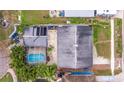 Aerial view showcasing pool and backyard area at 120 80Th N Ave, St Petersburg, FL 33702