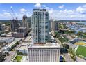 High-rise building aerial view, city & water views at 301 1St S St # 3204, St Petersburg, FL 33701