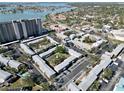 Wide aerial view showing the apartment community's layout and surrounding area at 6915 Avenue Des Palais # 2B, South Pasadena, FL 33707