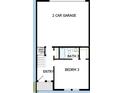 Lower floor plan featuring two car garage and bedroom at 7408 Newham Ln, Sarasota, FL 34240