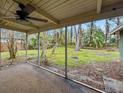 Screened porch overlooking a large backyard at 5225 Venetian Ne Blvd, St Petersburg, FL 33703