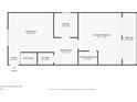 Two-story floor plan; includes two bedrooms, two bathrooms, and balcony at 9119 Tudor Dr # E201, Tampa, FL 33615