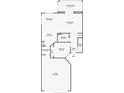 Two-story home floor plan, single-car garage, screened patio at 11616 Crest Creek Dr, Riverview, FL 33569