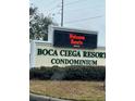 Boca Ciega Resort Condominium welcome sign at 8800 Bay Pines Blvd # 220, St Petersburg, FL 33709