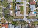 Aerial view showcasing a residential neighborhood with houses and yards at 13561 105Th Ave, Largo, FL 33774