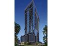 Stylish high-rise building at night, showcasing its contemporary architecture at 1101 E Jackson St # 3601, Tampa, FL 33602