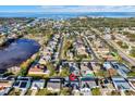 Wide aerial view showing the property's location and neighborhood at 4940 Cardinal Trl, Palm Harbor, FL 34683