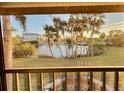 Relaxing view of a canal from a screened-in balcony, featuring lush foliage at 1001 S Bayshore Blvd # 205, Safety Harbor, FL 34695