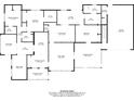 Lower floor plan of home, showing kitchen, living room, and garage at 1110 W Coral St, Tampa, FL 33602