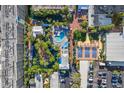 Aerial view showing resort amenities including pool and pickleball courts at 5500 Gulf Blvd # 2240, St Pete Beach, FL 33706