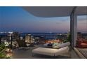 Spacious balcony offering stunning city and water views at 1101 E Jackson St # 3604, Tampa, FL 33602