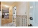 Hallway with carpet flooring and view into living area at 11200 102Nd Ave # 138, Seminole, FL 33778