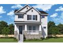 Two-story home with white siding, black shutters, and stone accents at 441 42Nd Ne Ave, St Petersburg, FL 33703