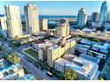 Aerial view of a condo building in a city setting near the water at 130 4Th N Ave # 414, St Petersburg, FL 33701