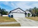 Two-car garage and a spacious driveway at 4209 Amber Ridge Ln, Valrico, FL 33594