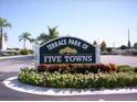 Community entrance sign for Terrace Park of Five Towns at 7975 58Th N Ave # 402, St Petersburg, FL 33709