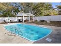 Sparkling pool with a patio and pergola at 306 Scott Ct, Palm Harbor, FL 34684