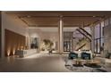 Elegant lobby with modern seating, plants, and a reception desk at 1101 E Jackson St # 1821, Tampa, FL 33602