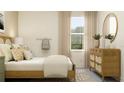 Bedroom with light wood bed frame and dresser at 11729 71St E Ave, Palmetto, FL 34221