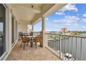 Spacious balcony with outdoor furniture, offering stunning water views at 17717 Gulf Blvd # 601, Redington Shores, FL 33708