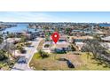 Aerial view showing home's location in a waterfront community at 5708 Bayshore Dr, Seminole, FL 33772