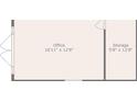 Floor plan showing an office and storage area at 1055 Philippe Pkwy, Safety Harbor, FL 34695