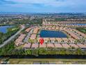 Community overview showing home location and lake at 5527 Sunset Falls Dr, Apollo Beach, FL 33572