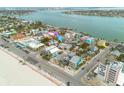 Aerial view of beach house close to the ocean at 106 7Th Ave, St Pete Beach, FL 33706