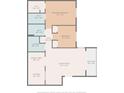 Two-bedroom condo floor plan with dimensions included at 12218 Fox Chase Dr # G2, Hudson, FL 34669
