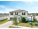 Charming two-story home featuring an attached garage, manicured lawn, and inviting curb appeal at 3059 Nubbin Ridge Ln, Zephyrhills, FL 33540