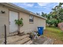 Backyard with shed and a blue recycling bin at 652 13Th S Ave, St Petersburg, FL 33701
