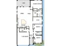 One story floor plan with 3 bedrooms, 2 baths, kitchen, and 2 car garage at 11341 Hardwood Hammock Ln, Riverview, FL 33569