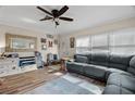 Bright living room featuring hardwood floors and large windows at 651 Southwest N Blvd, St Petersburg, FL 33703