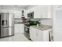 Modern kitchen featuring stainless steel appliances and white cabinets at 2503 W Crawford St, Tampa, FL 33614