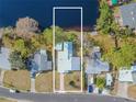 High-angle view of the property's location near the water at 404 Manor Blvd, Palm Harbor, FL 34683