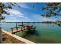 Wooden dock extending into the calm waterway at 9320 Gulf Blvd, St Pete Beach, FL 33706