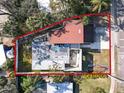 Overhead view of property showing house and surrounding lot at 4408 W Leona St, Tampa, FL 33629