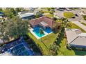 Property with pool and surrounding houses at 2851 Hardee Dr, Sarasota, FL 34231