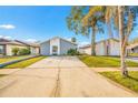 Single-story home with a well-manicured lawn and a driveway in a quiet neighborhood at 11045 Springridge Dr, Tampa, FL 33624