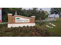 Abbey Glen community entrance with landscaping and stonework at 36140 Welsh Glade Rd, Dade City, FL 33525