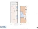 Two-story floor plan, two bedrooms, two baths, and screened porch at 388 Countryside Key Blvd, Oldsmar, FL 34677
