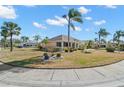 House with a circular driveway and lush green lawn at 1311 Caloosa Lake Ct, Sun City Center, FL 33573